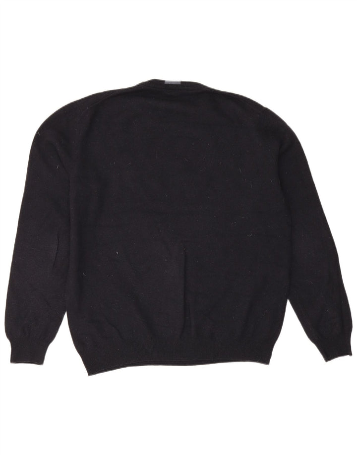 Hugo Boss Herre Crew Neck Jumper Sweater Large Navy Blue Virgin Wool