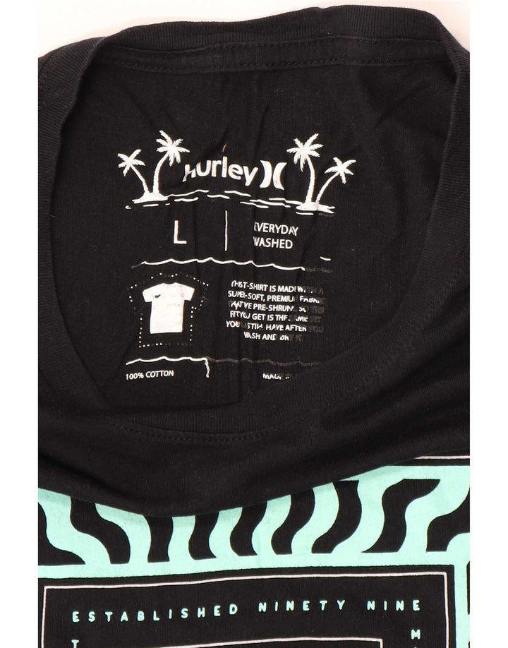 Hurley Herre Grafisk T-Shirt Top Stor Sort