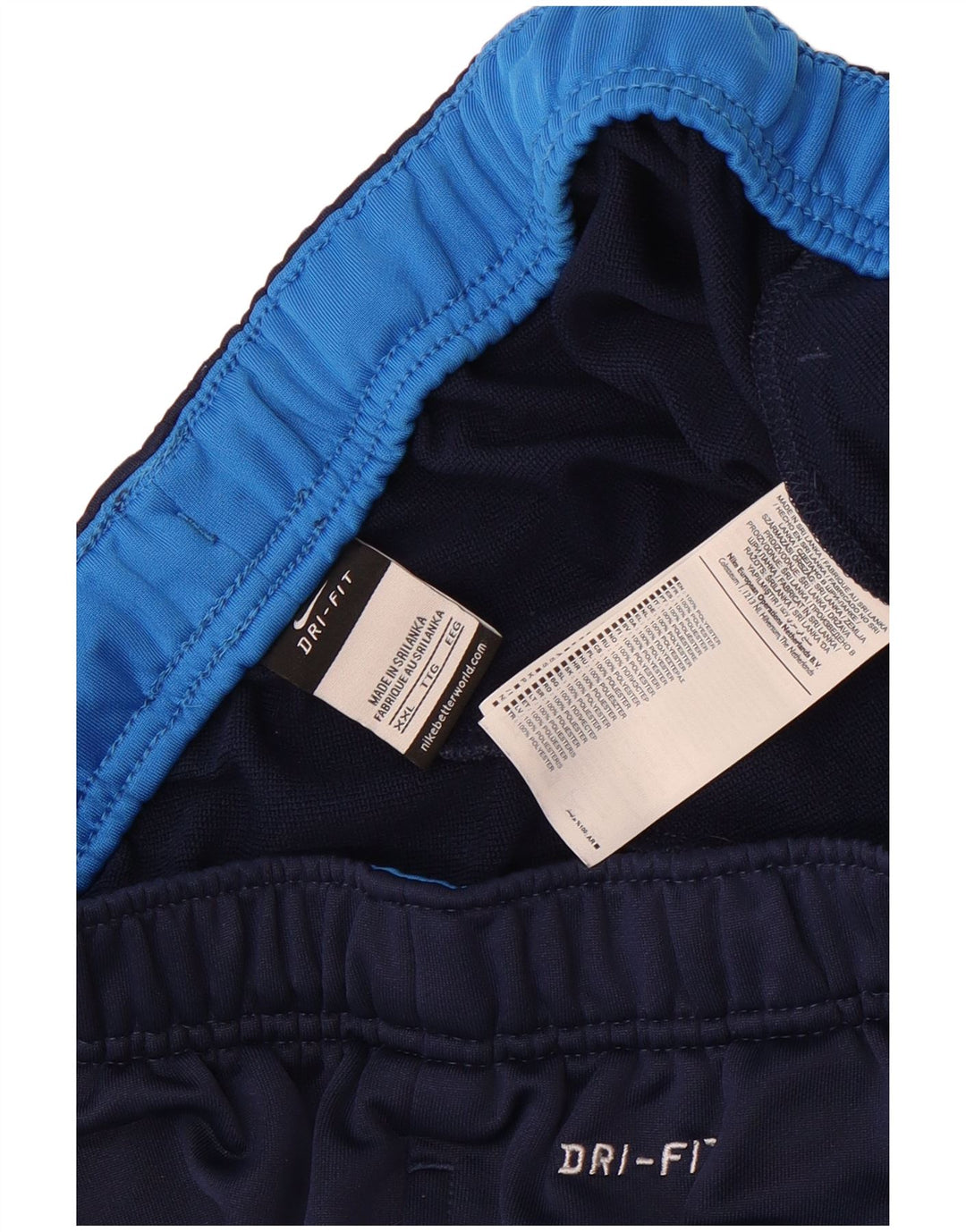 Nike herre Dri Fit træningsdragt bukser 2XL marineblå polyester