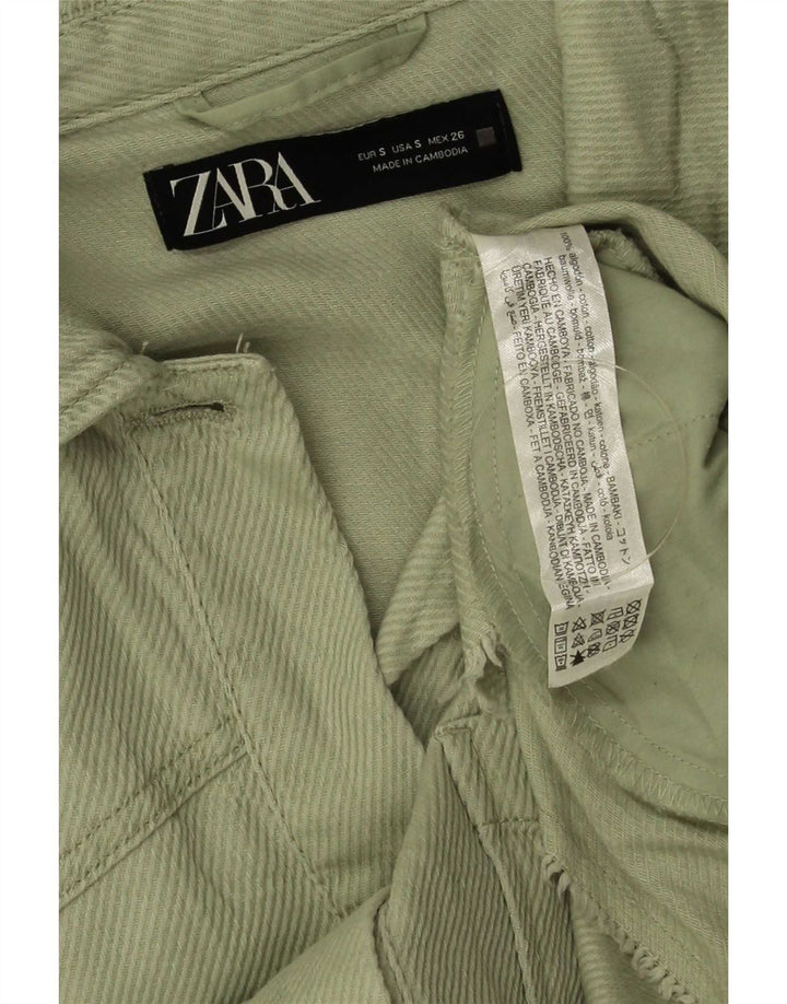 Zara Oversized bomberjakke til kvinder DK 10 Lille grøn bomuld