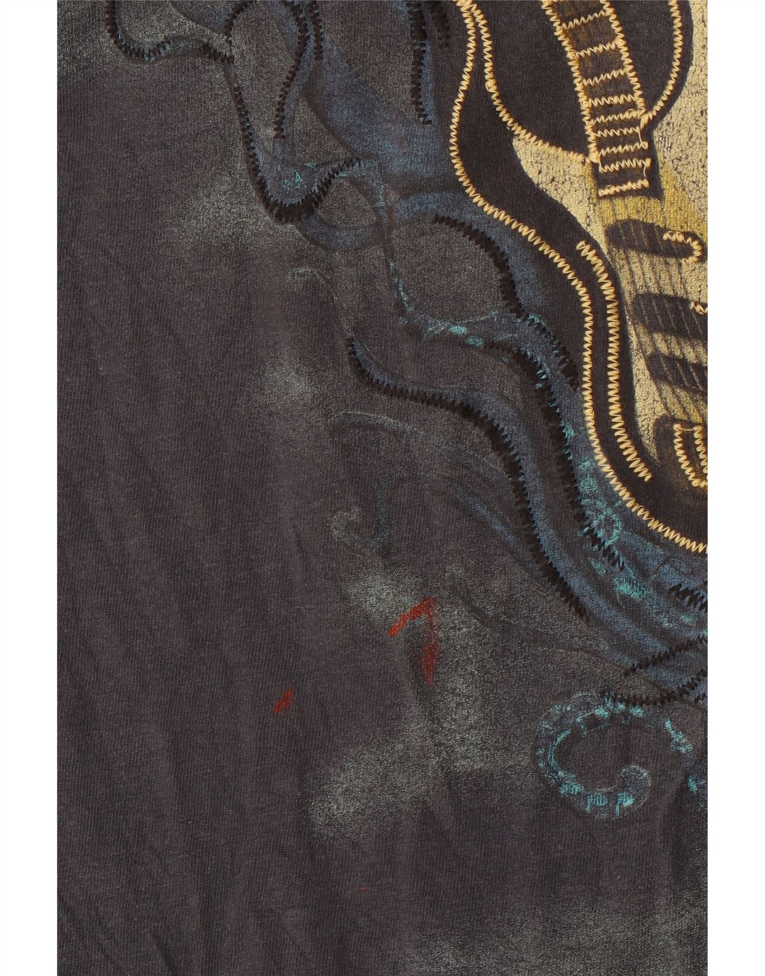 HARD ROCK Herre Malta Grafisk T-Shirt Top Medium Grå Bomuld