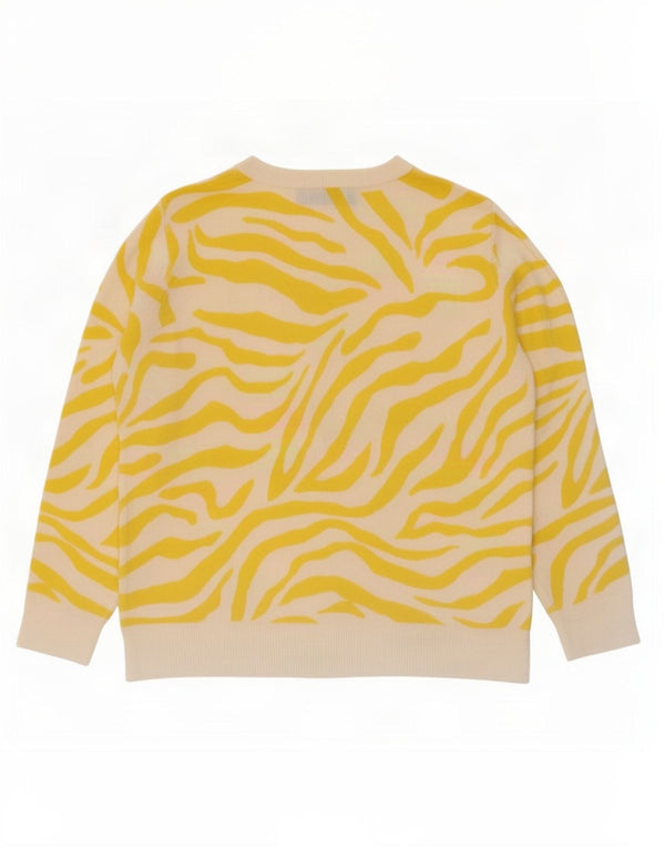 Marks & Spencer Dame Boat Neck Jumper Sweater UK 16 Large Yellow