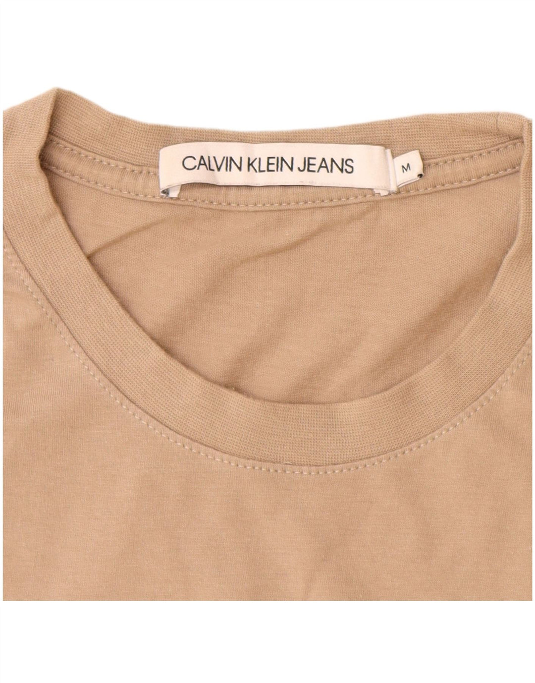 CALVIN KLEIN JEANS Grafisk T-shirt til mænd, medium brun bomuld