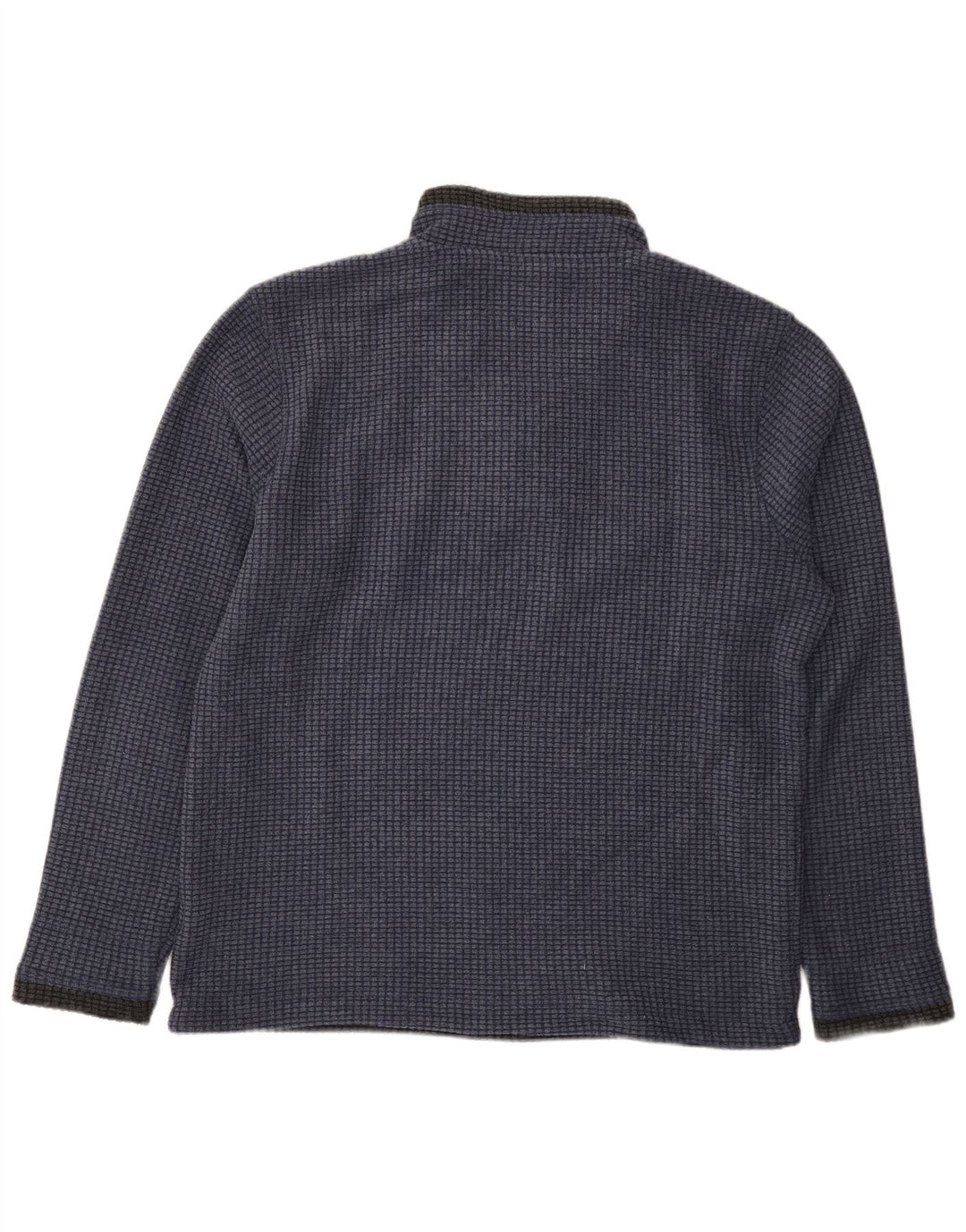 Weird Fish Herre Zip Neck Fleece Jumper Large Navy Blue Polyester