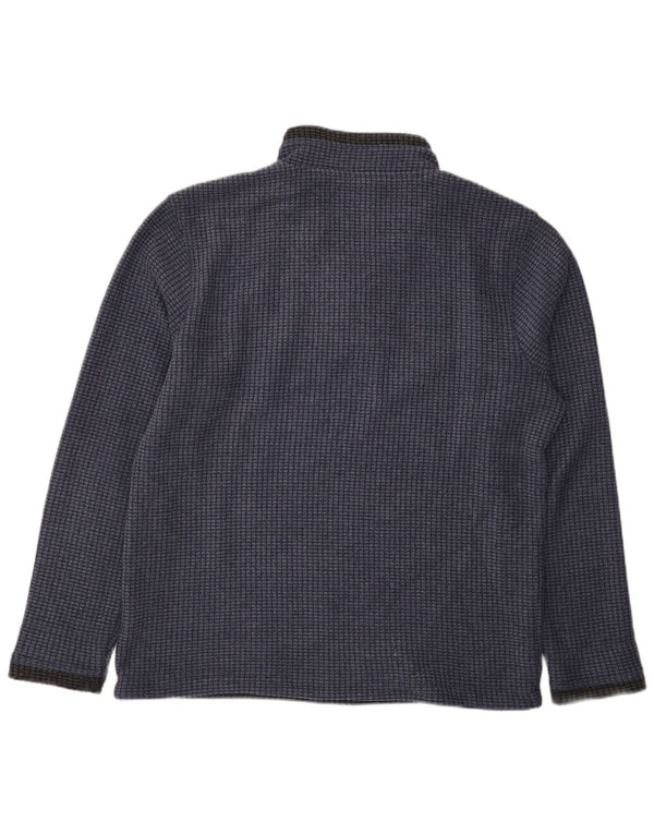 Weird Fish Herre Zip Neck Fleece Jumper Large Navy Blue Polyester