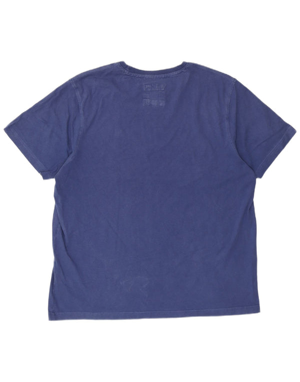 Crew Clothing Herre T-Shirt Top 2XL Blå Bomuld