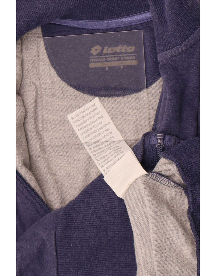 Lotto Dame træningsdragt Top Jacket UK 10 Small Blue Cotton