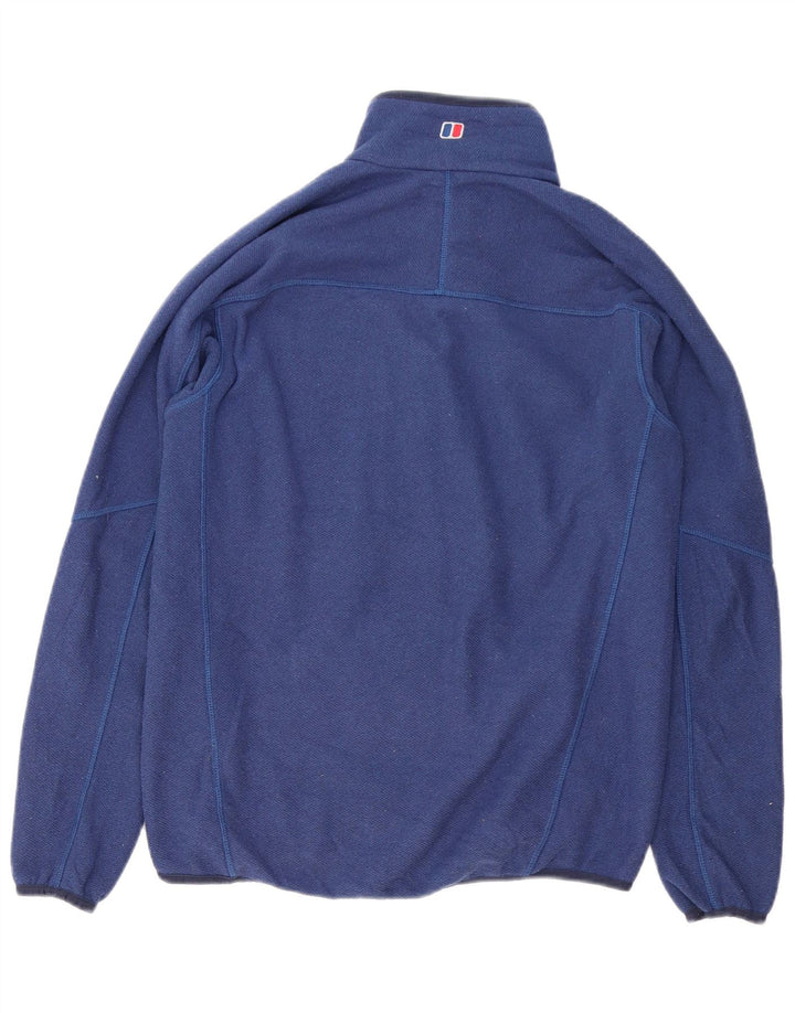 Berghaus Herre Zip Neck Sweatshirt Jumper Small Navy Blue Polyester