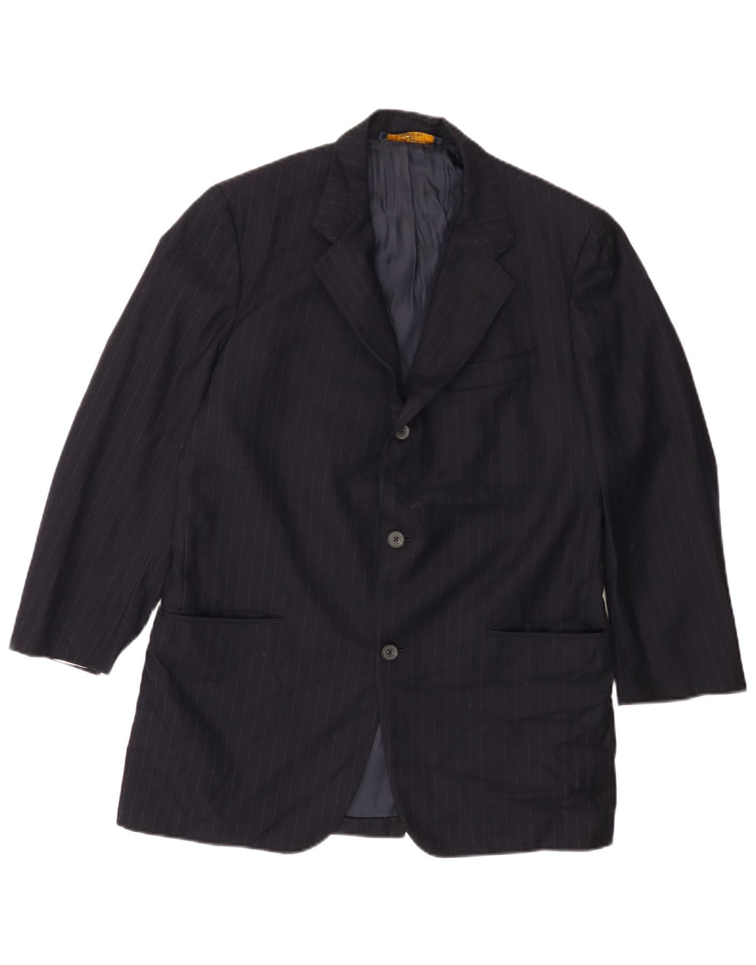 BROOKS BROTHERS Herre 346 Blazer Jacket UK 38 Medium Navy Blue Nålestribe