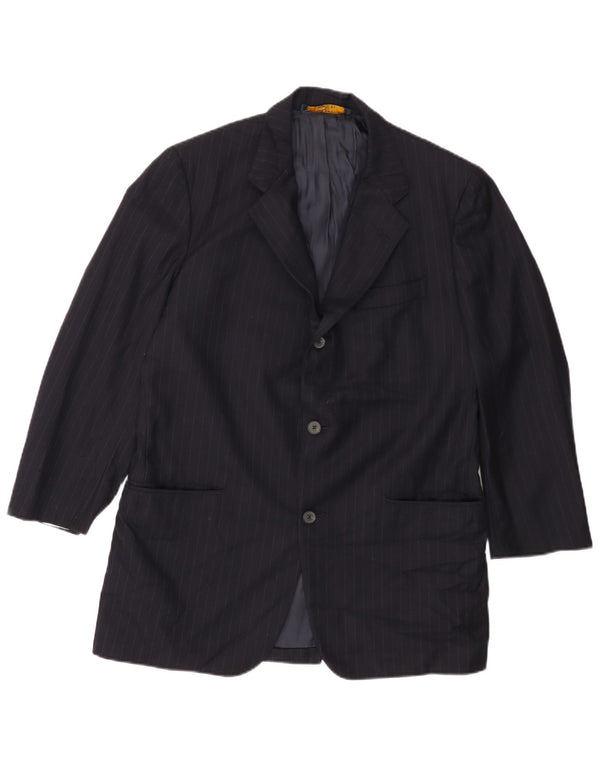 BROOKS BROTHERS Herre 346 Blazer Jacket UK 38 Medium Navy Blue Nålestribe