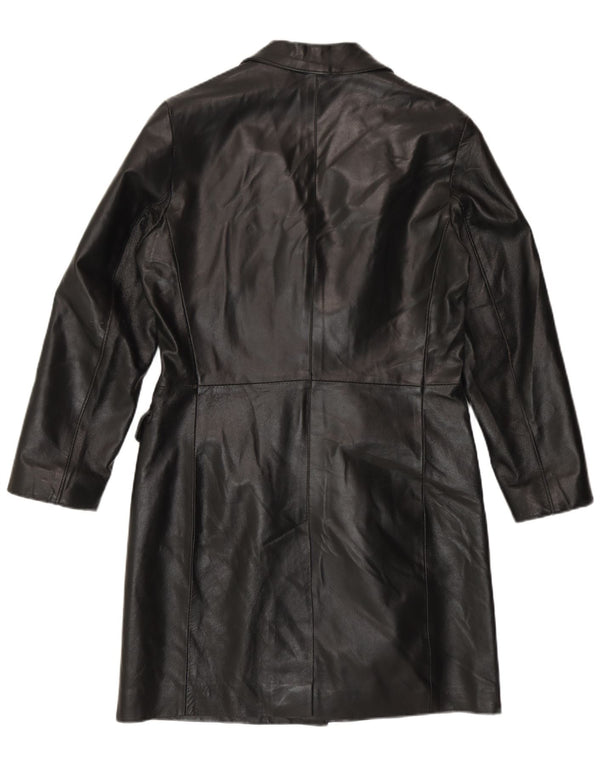 Vintage læderfrakke til kvinder IT 42 Medium sort læder