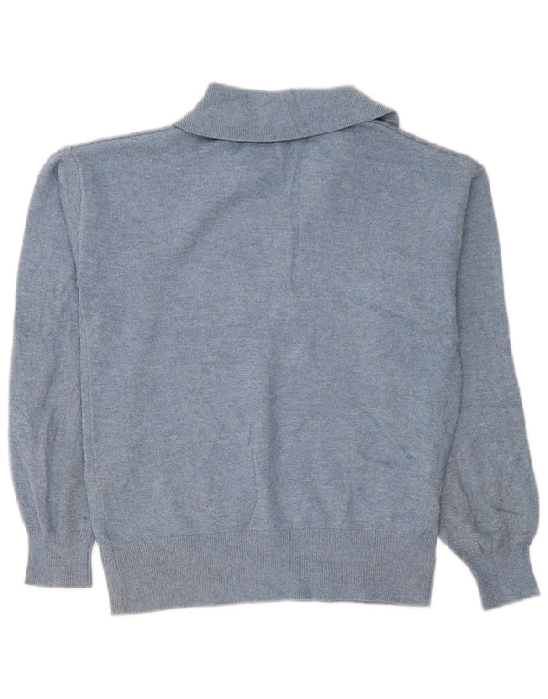 Marks & Spencer Dame Oversized Polo Neck sweater UK 6 XS Blå