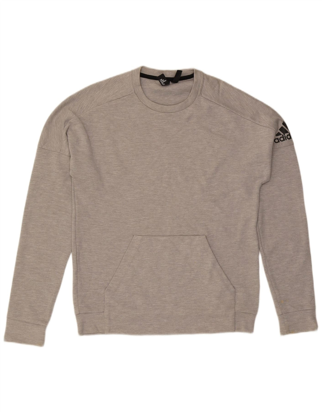 Adidas Herre Grafisk Loose Fit Sweatshirt Jumper Lille Grå Bomuld