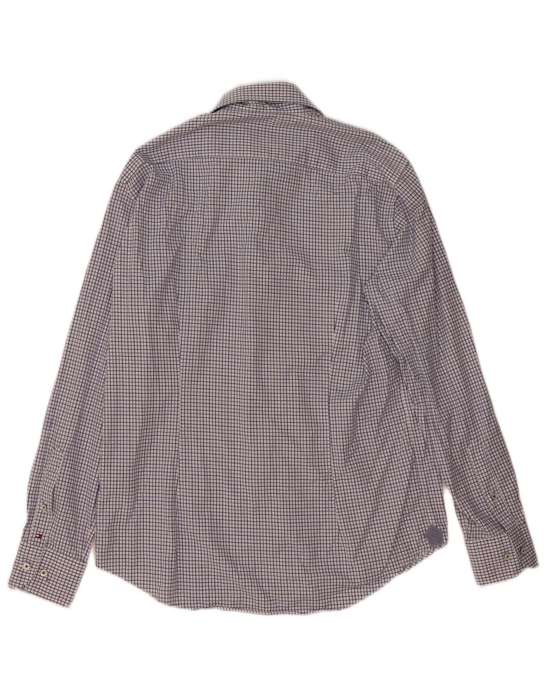Tommy Hilfiger Herre Fitted Shirt Størrelse 41/16 Large Blue Check
