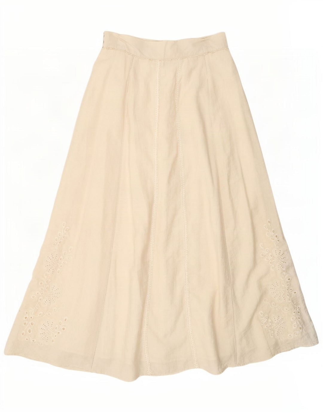 Zara Dame Maxi Nederdel Medium W28 Off White Floral