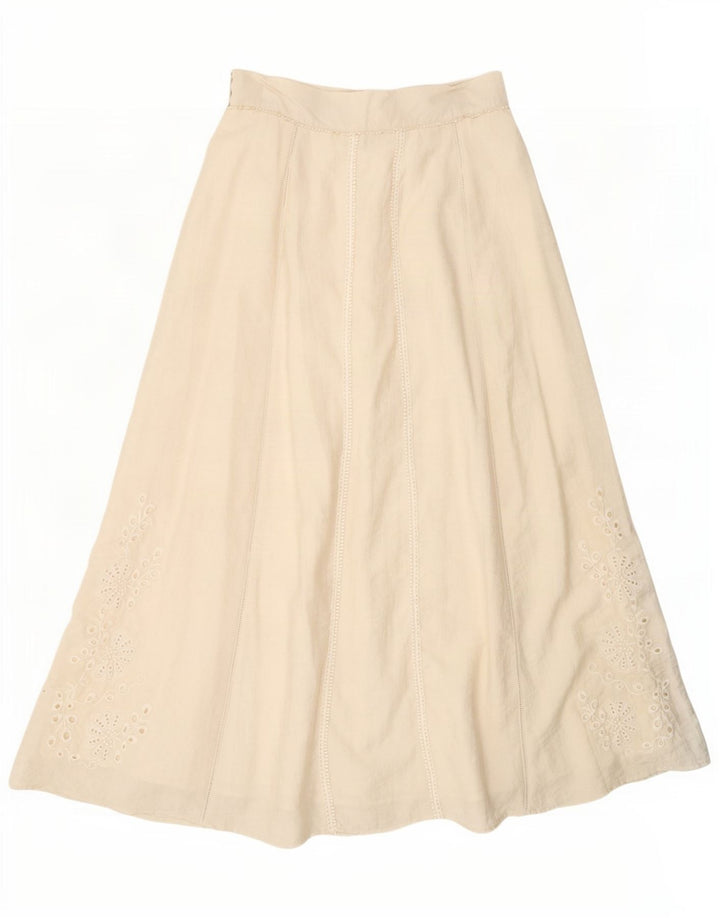 Zara Dame Maxi Nederdel Medium W28 Off White Floral