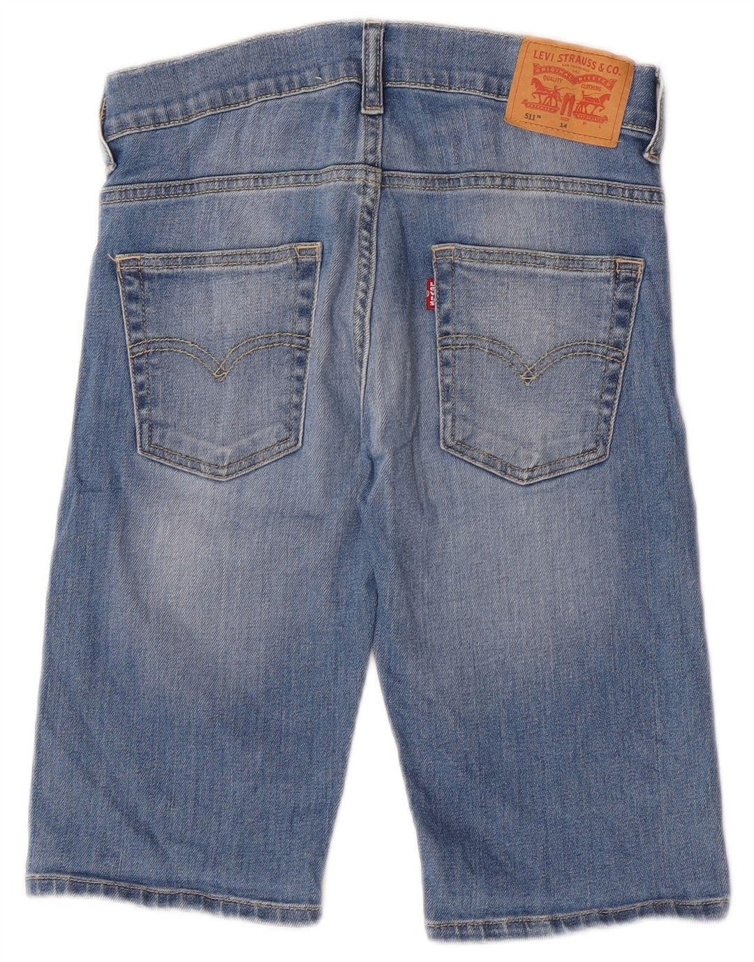 Levi's Boys 511 Slim Denim Shorts 13-14 år W26 Blue Cotton
