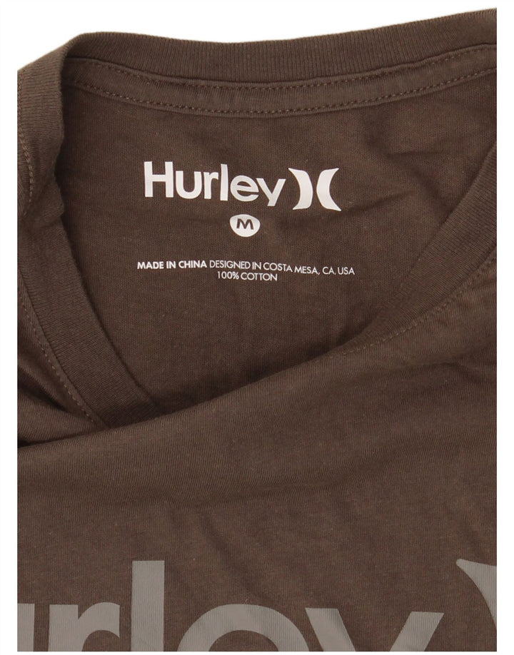 Hurley Herre Grafisk T-Shirt Top Medium Brun Bomuld