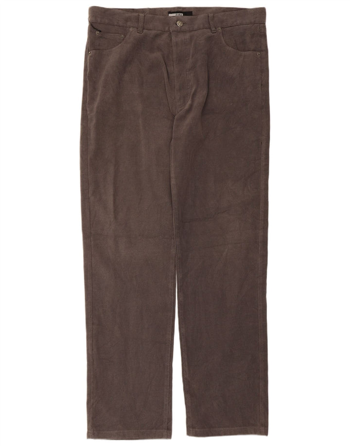 Zara Herre Lige Casual Bukser EU 48 XL W38 L33 Grå Polyester