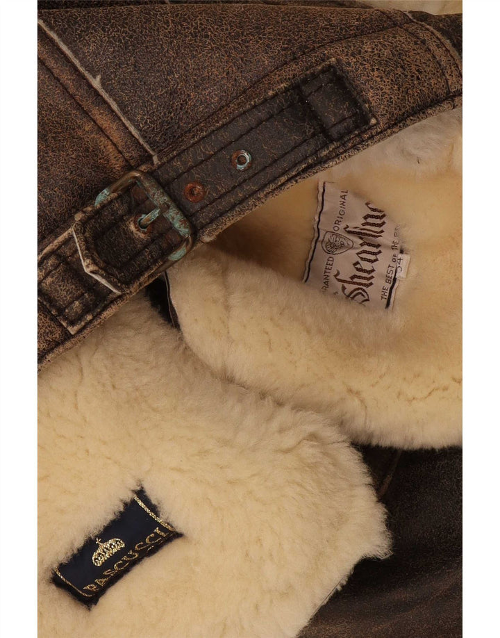Pascucci Herre Shearling Jacket IT 54 2XL Brun