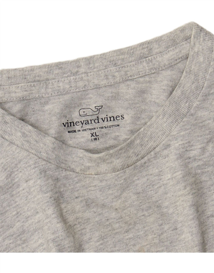 VINEYARD VINES Grafisk T-shirt drenge 15-16 år XL Grå Colourblock