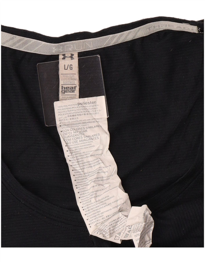 Under Armour Dame T-Shirt Top UK 16 Stor Sort Polyester