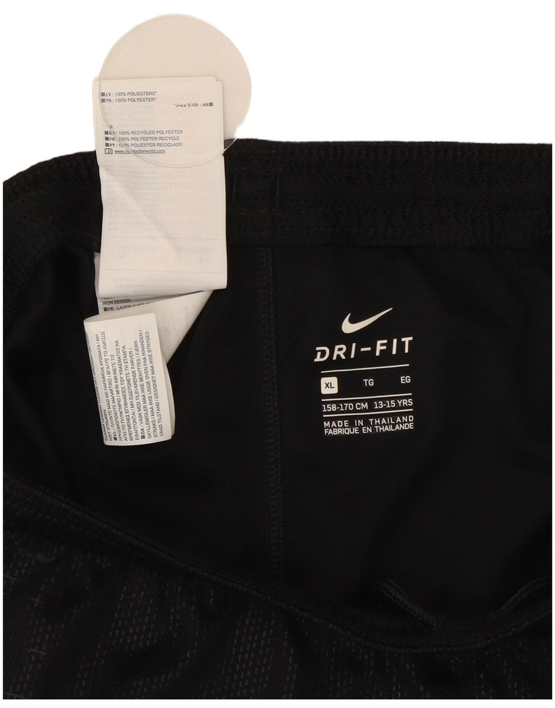 Nike drenge grafiske sportsshorts 13-14 år XL sort polyester