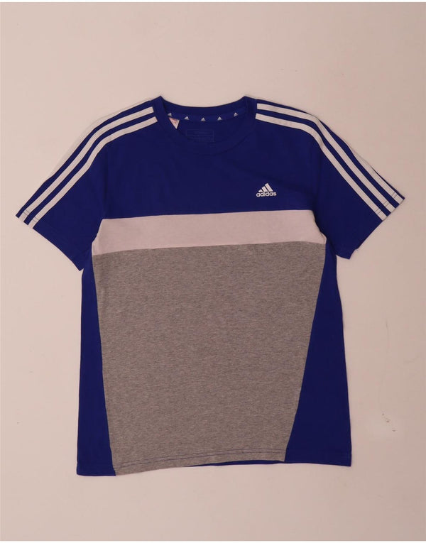 Adidas Boys T-Shirt Top 13-14 år Blå Bomuld