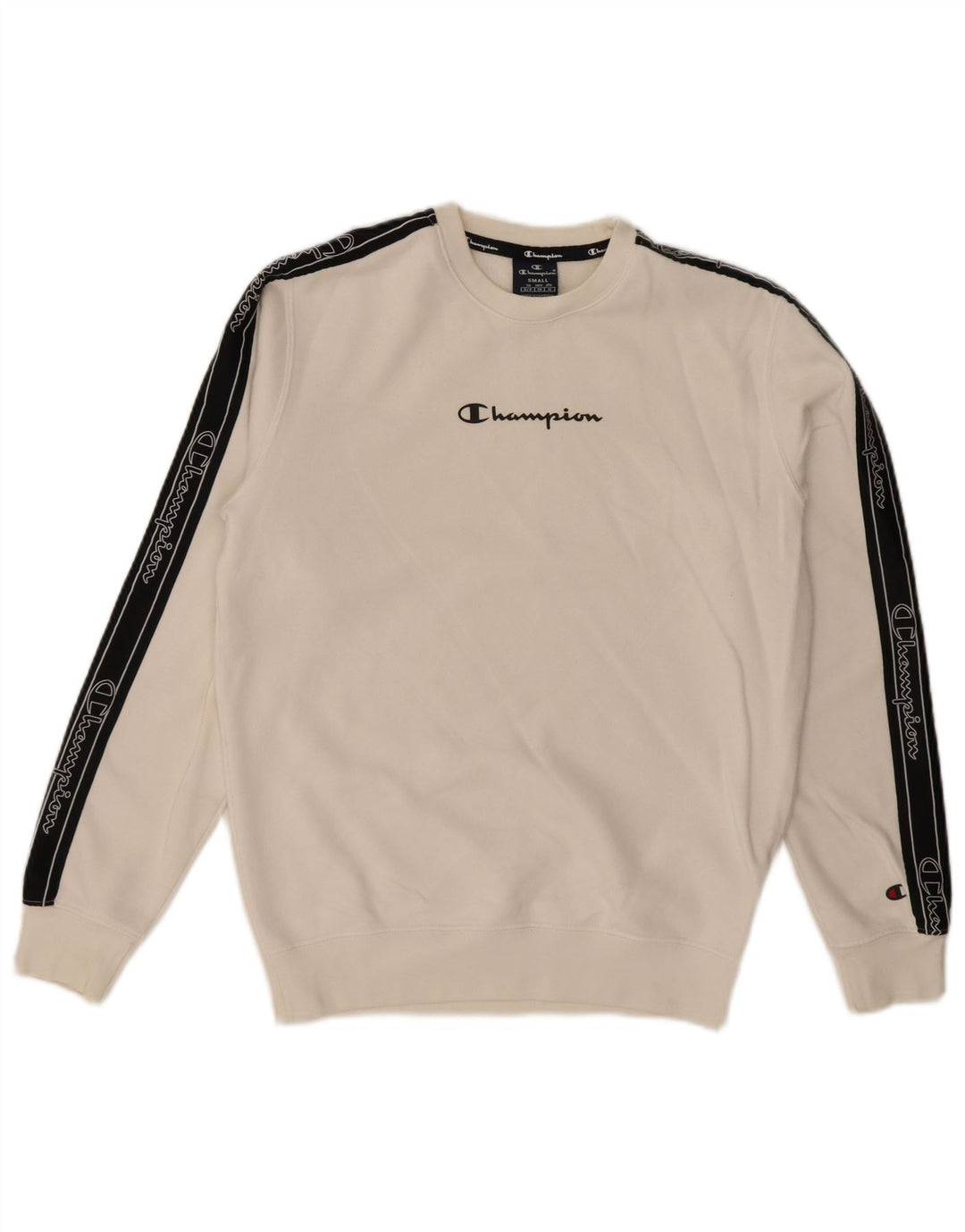 Champion Herre Grafisk Sweatshirt Jumper Lille Hvid Colourblock Bomuld