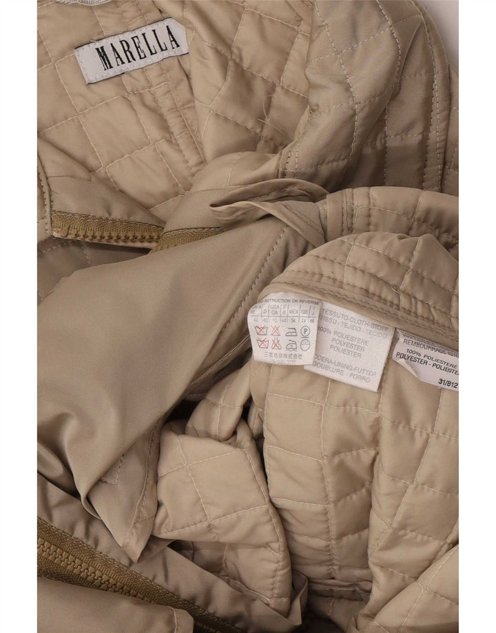 Marella Quiltet jakke til kvinder UK 14 Medium Beige Polyester