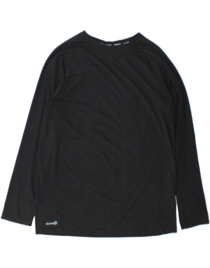 RUSSELL ATHLETIC Mens Top Long Sleeve UK 46/48 XL Black Polyester Vintage Russell Athletic and Second-Hand Russell Athletic from Messina Hembry 