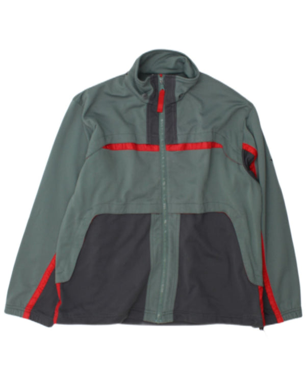 Diadora Boys træningsdragt topjakke 14-15 år Grøn Colourblock Polyester
