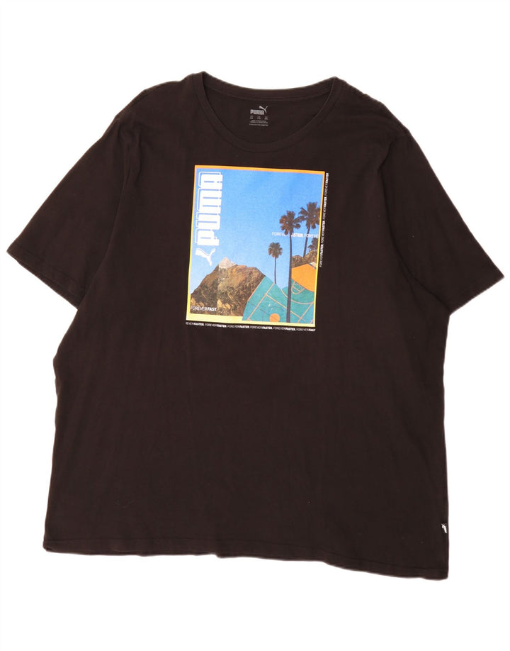 Puma Herre Grafisk T-Shirt Top 2XL Sort
