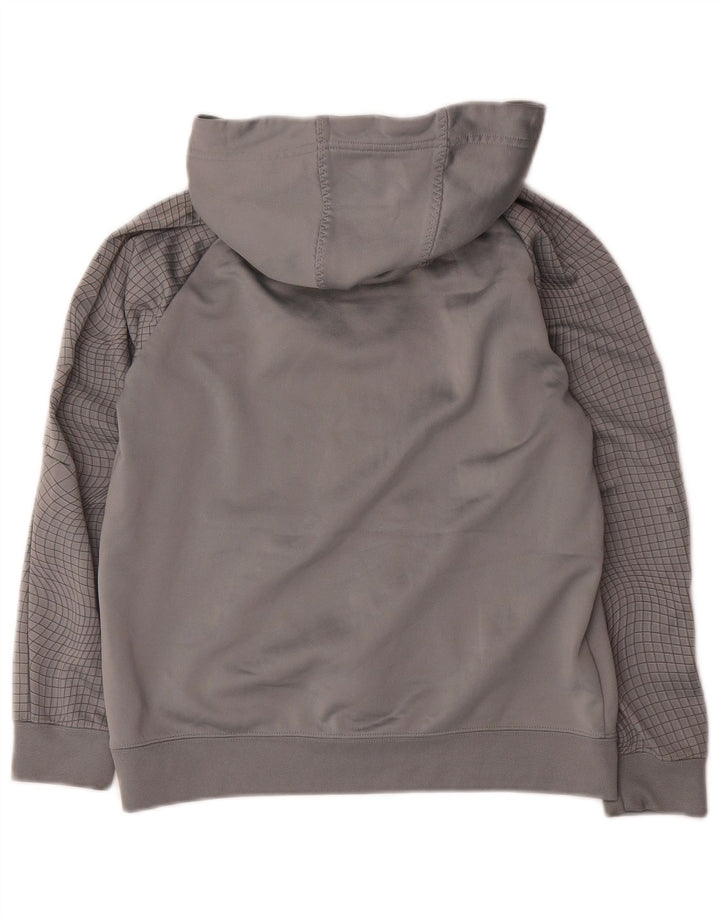 NIKE Grafisk hættetrøje til drenge 12-13 år Stor grå ternet polyester