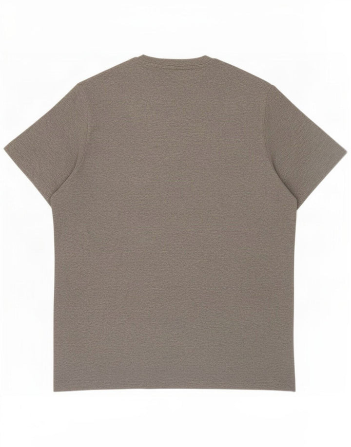Weird Fish Herre T-Shirt Top Stor Grå Bomuld