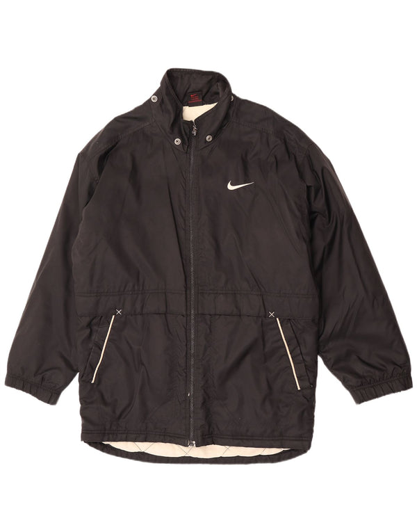 Nike Herre Graphic Windbreaker Coat UK 39/41 Medium Black