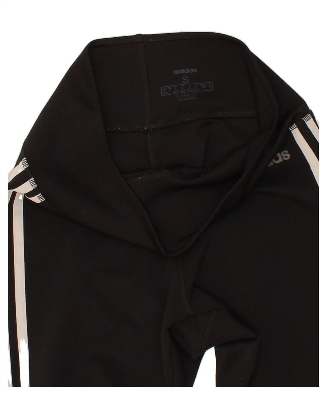 ADIDAS Womens Leggings UK 8/10 Small Black Polyester Vintage Adidas and Second-Hand Adidas from Messina Hembry 