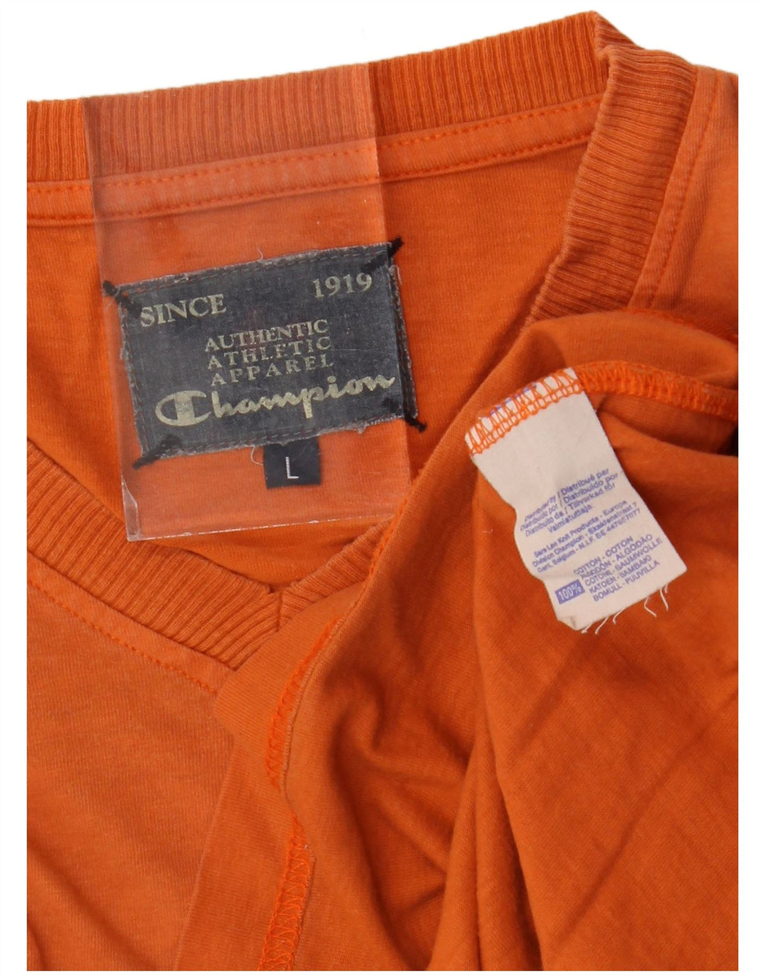 Champion Herre T-Shirt Top Stor Orange Bomuld