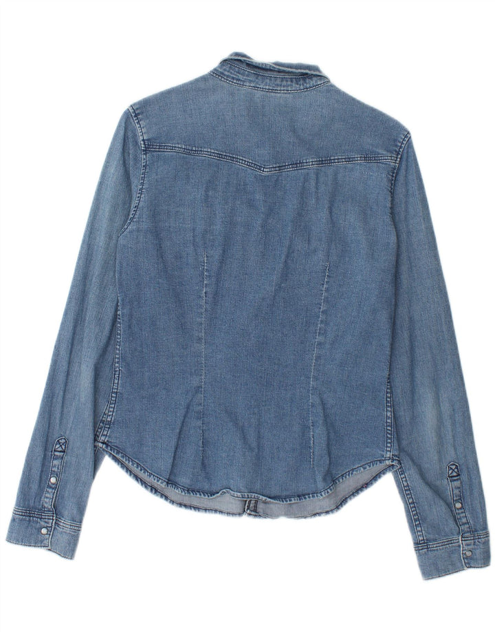H&M Womens Denim Shirt EU 38 Medium Blue Cotton Vintage H&M and Second-Hand H&M from Messina Hembry 