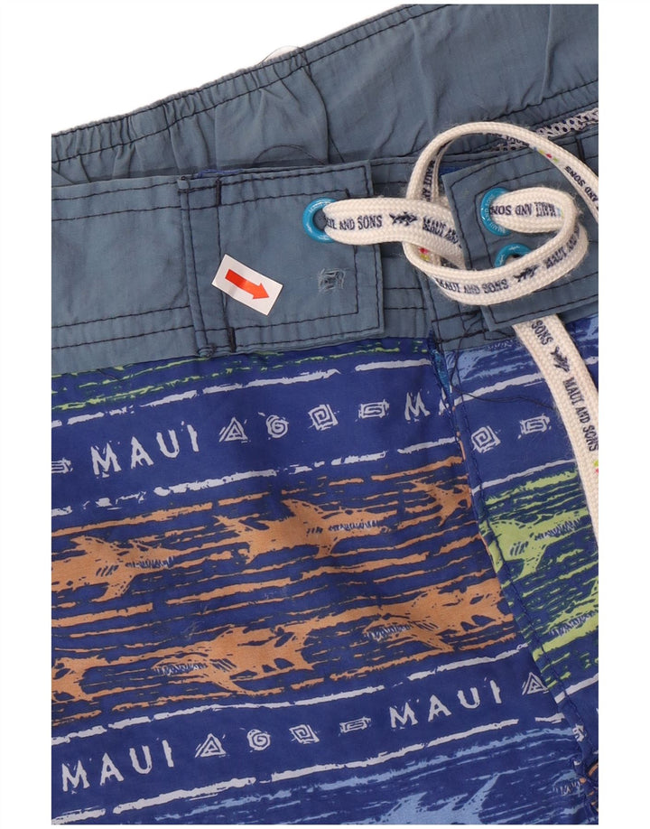 MAUI AND SONS Badeshorts til mænd Små blåstribet polyamid