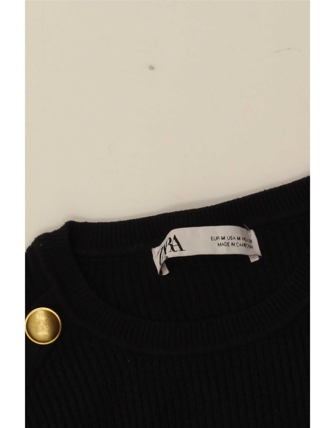 Zara Dame sweater med rund hals DK 12 Medium Navy Blue