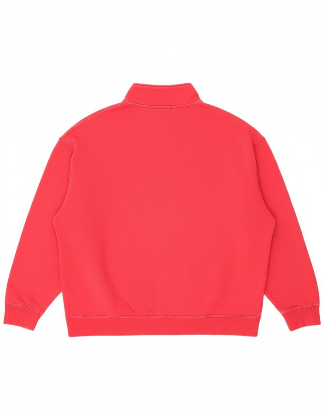 Nike Dame Oversized Zip Neck Sweatshirt Jumper UK 14 Medium Pink Bomuld