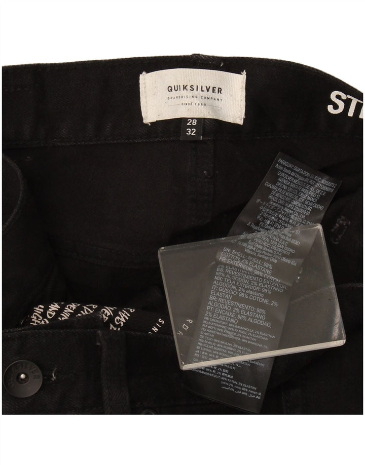 Quiksilver Straight Jeans til mænd W28 L32 Sort bomuld