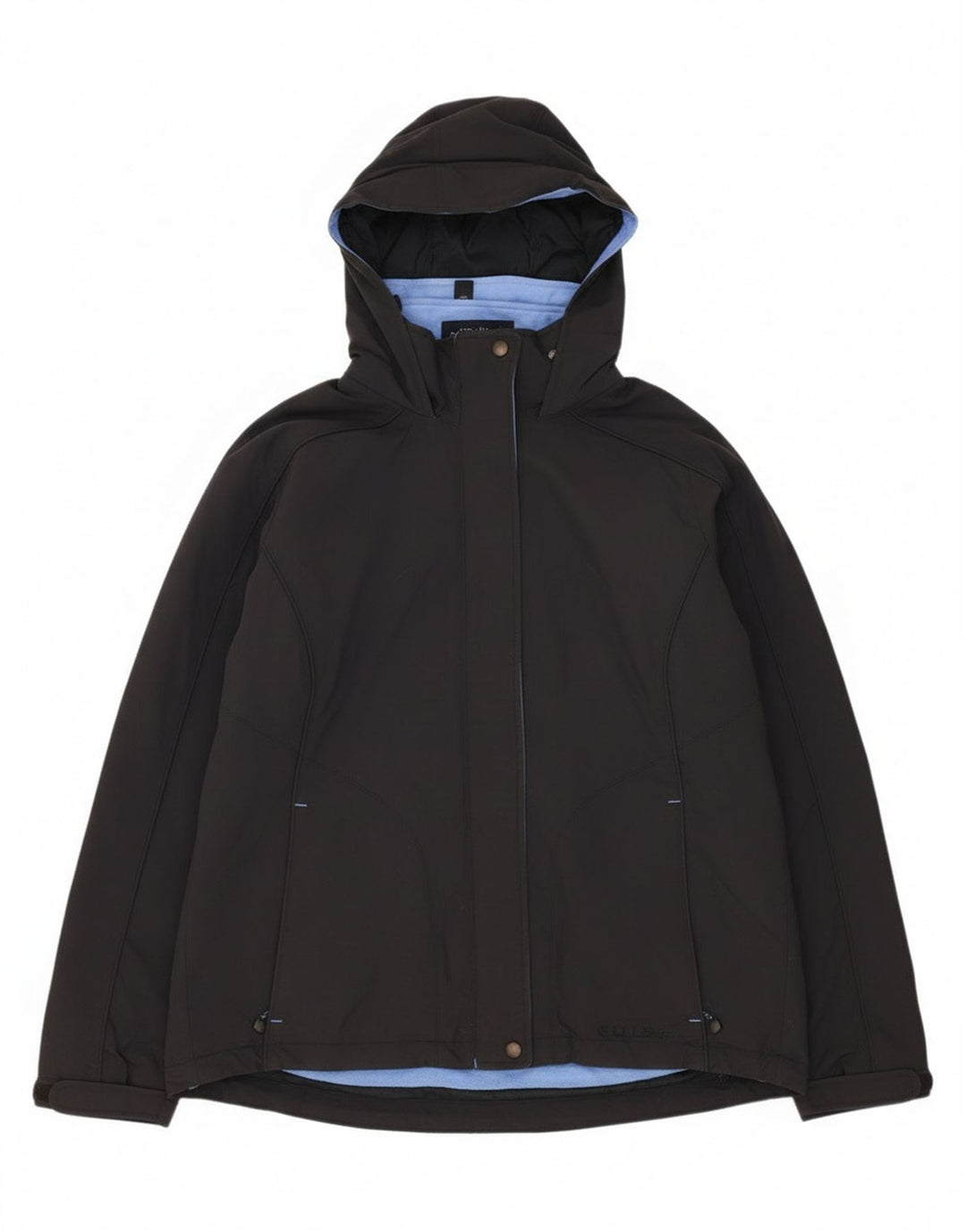 L.L.Bean Dame Hætte Oversized Windbreaker Jacket UK 14 Medium Sort