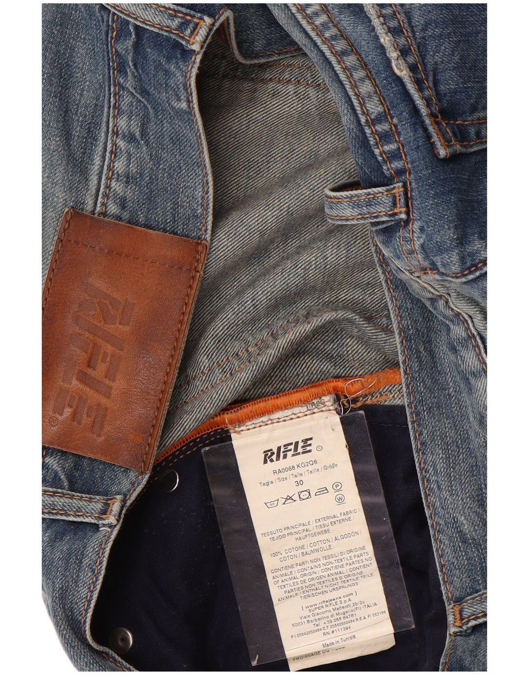 Rifle Herre Straight Jeans W30 L31 Blå Bomuld