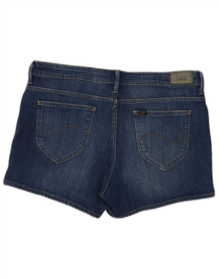 Lee Dame Denim Hot Pants W31 Medium Blue Cotton