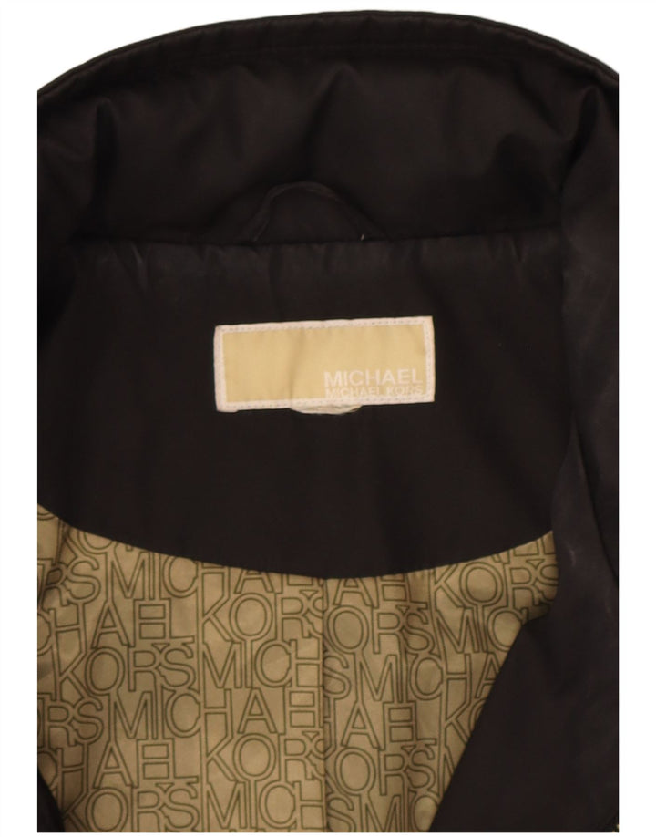 Michael Kors Dame Hooded Utility Jacket UK 18 XL Sort Polyester