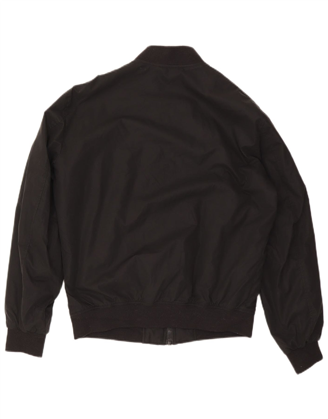 Zara Herre Loose Fit Bomber Jacket UK 36 Small Black Polyester