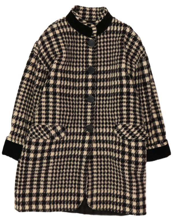 Superior overfrakke til kvinder UK 18 XL Black Houndstooth Acetate