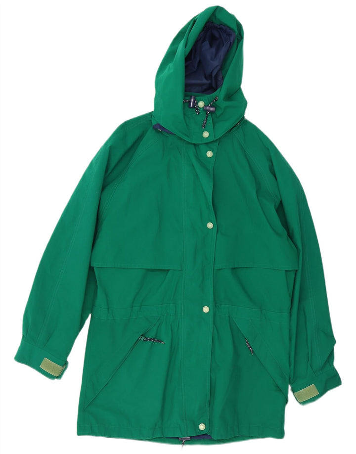 Eddie Bauer Regnjakke med hætte til mænd UK 36 Lille grøn polyester